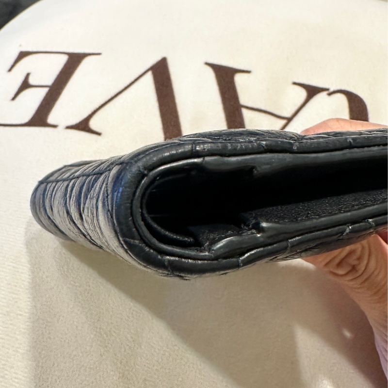 Dior 黑色柔軟小牛皮短夾-9