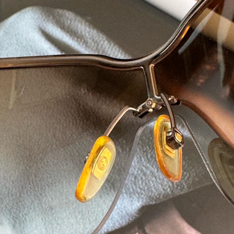 Gucci 咖漸層側滿版logo墨鏡🕶️-7