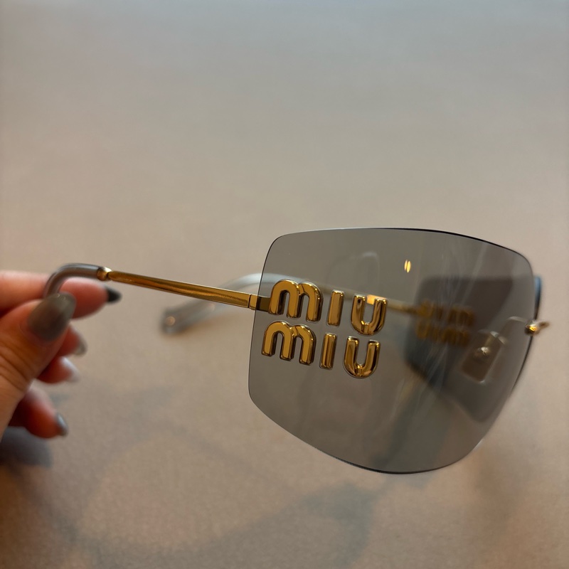 Miu Miu Aube太陽眼鏡墨鏡SMU54Y淺灰 趙露思同款-8
