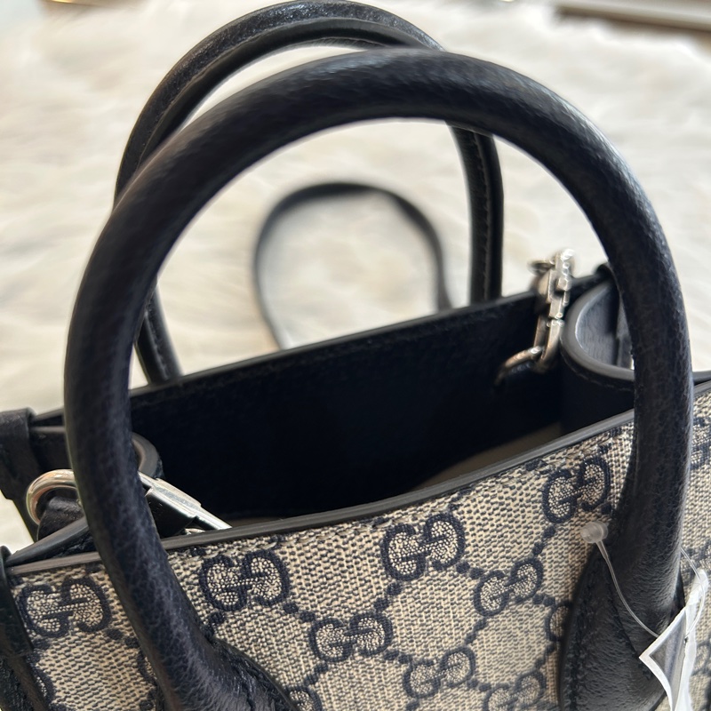 Gucci 老花 深藍邊 mini琴譜包 附原盒防塵袋-6
