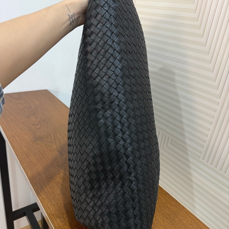 Bottega Veneta葆蝶家 黑色編織皮面變形金剛包男女同款-8
