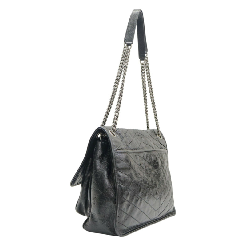 黑色 牛皮 大型 NIKI 肩背包 【SAINT LAURENT YSL 聖羅蘭】 633157-1