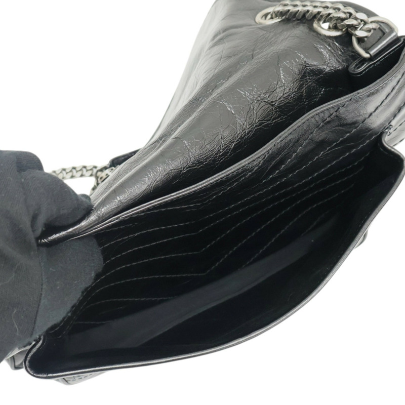 黑色 牛皮 大型 NIKI 肩背包 【SAINT LAURENT YSL 聖羅蘭】 633157-3