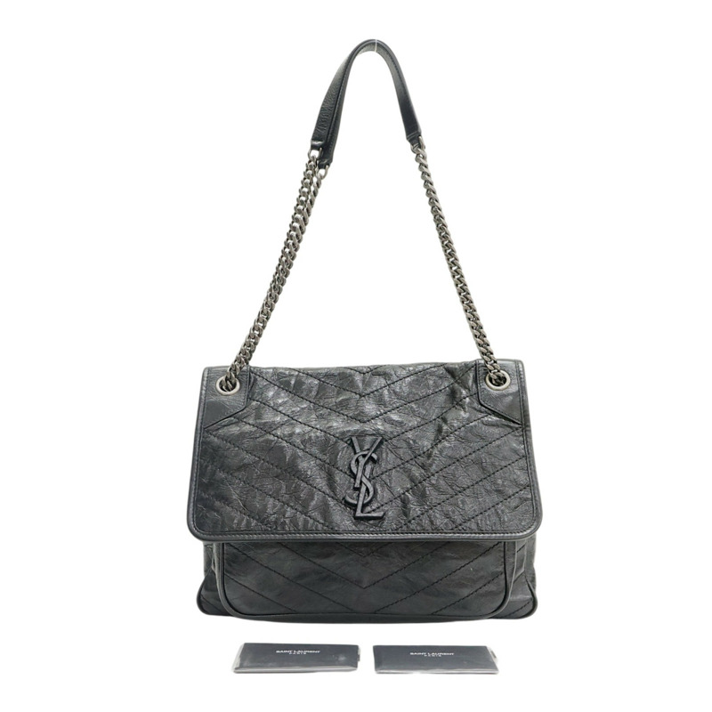 黑色 牛皮 大型 NIKI 肩背包 【SAINT LAURENT YSL 聖羅蘭】 633157-13