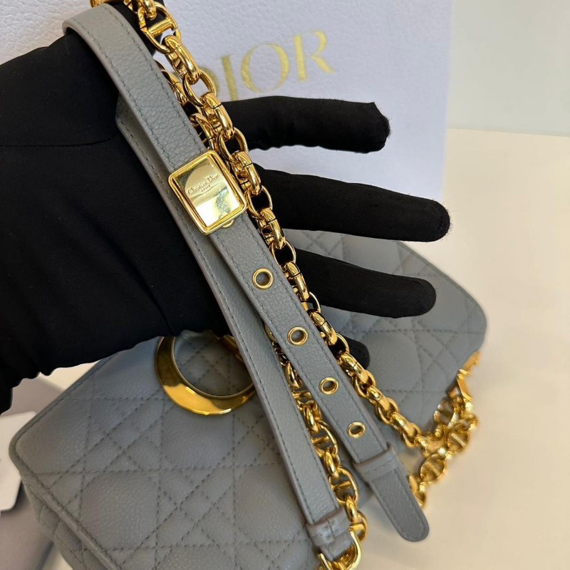 Dior small Caro 灰金-10