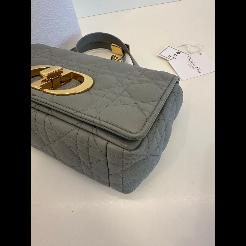 Dior small Caro 灰金-12