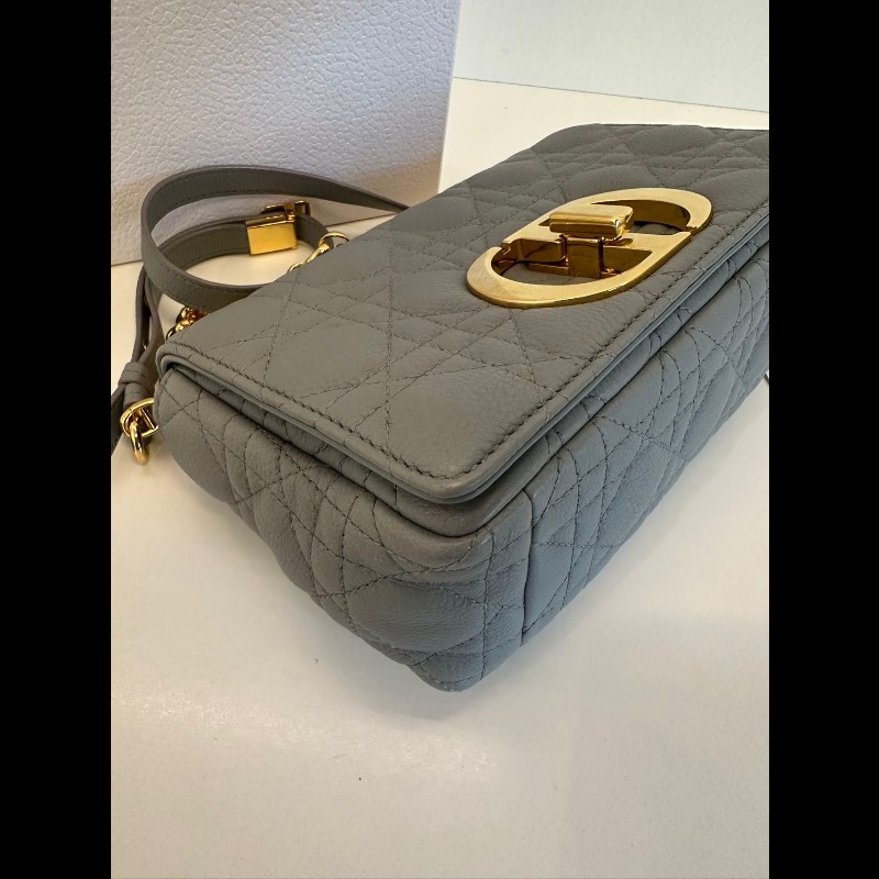 Dior small Caro 灰金-16