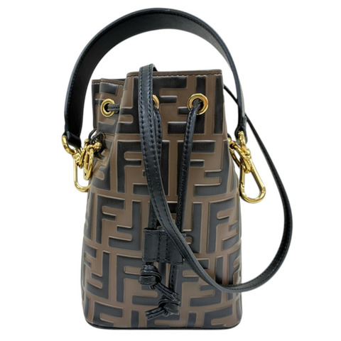 棕色 牛皮 Mon Tresor 兩用包【FENDI 芬迪】 8BS010 A59