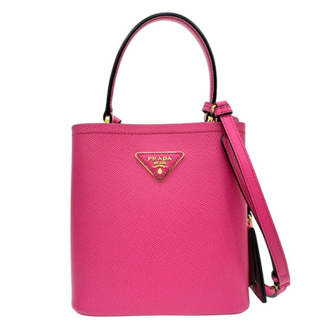 粉色 Saffiano 牛皮 Panier 兩用包【PRADA 普拉達】 1BA217