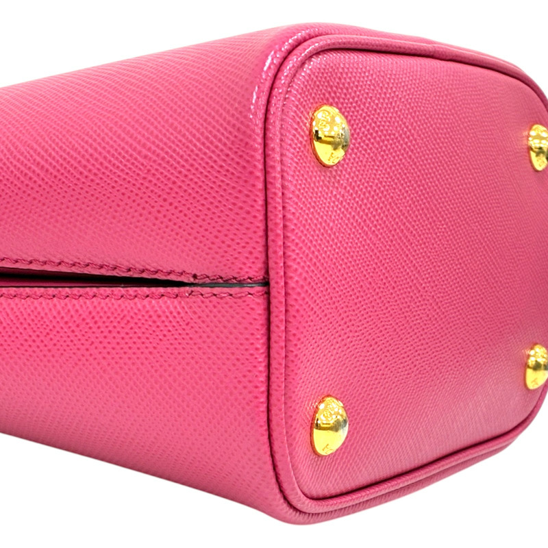 粉色 Saffiano 牛皮 Panier 兩用包【PRADA 普拉達】 1BA217-8