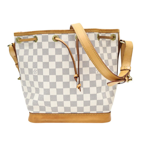 白色 棋盤格 帆布Noe BB 肩背包【LOUIS VUITTON LV 路易威登】 N41220