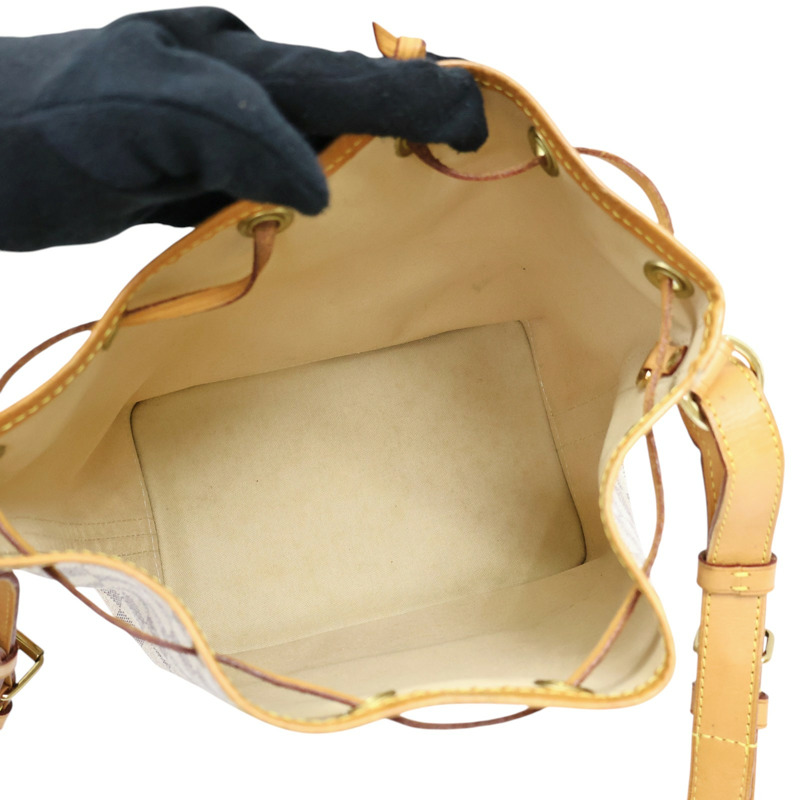 白色 棋盤格 帆布Noe BB 肩背包【LOUIS VUITTON LV 路易威登】 N41220-2