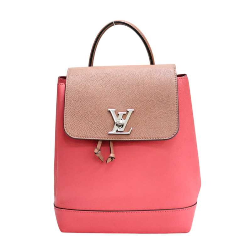 花朵粉褐色 牛皮 Rock Me 後背包【LOUIS VUITTON LV 路易威登】 M42281-0