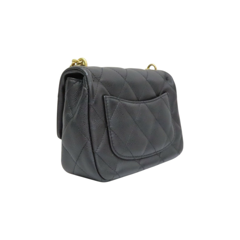黑色牛皮 愛心金球 鏈帶 肩背包【CHANEL 香奈兒】 AS3828-1