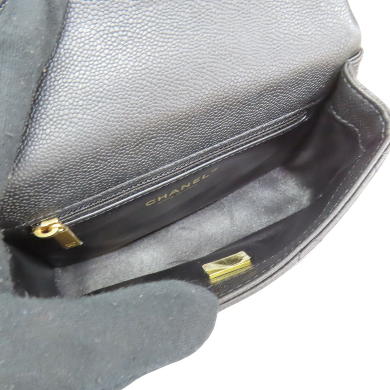 黑色牛皮 愛心金球 鏈帶 肩背包【CHANEL 香奈兒】 AS3828-2