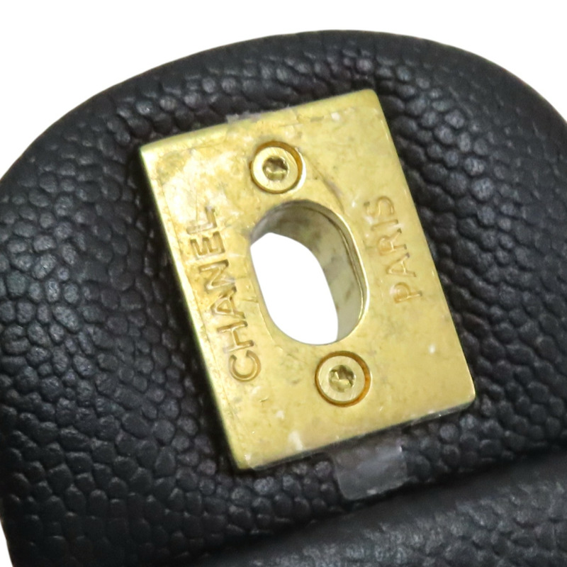 黑色牛皮 愛心金球 鏈帶 肩背包【CHANEL 香奈兒】 AS3828-9
