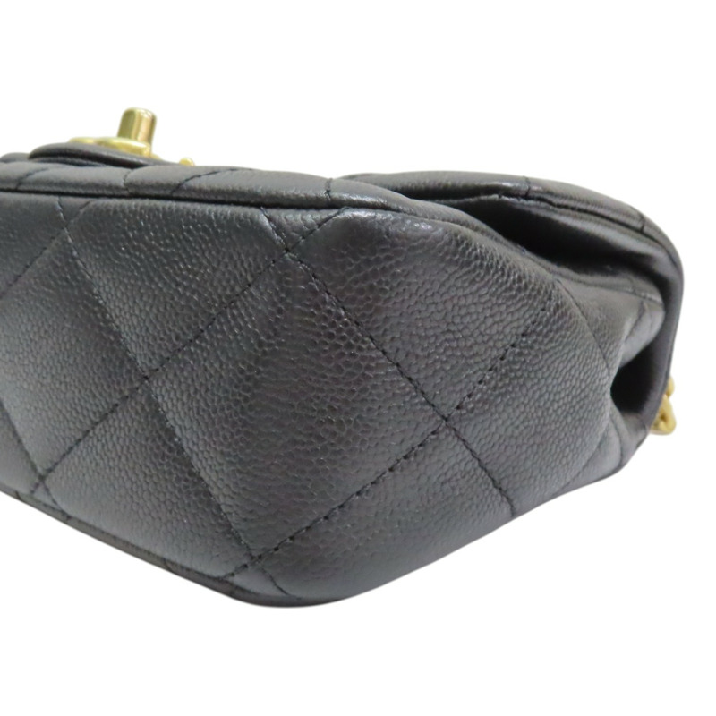 黑色牛皮 愛心金球 鏈帶 肩背包【CHANEL 香奈兒】 AS3828-11