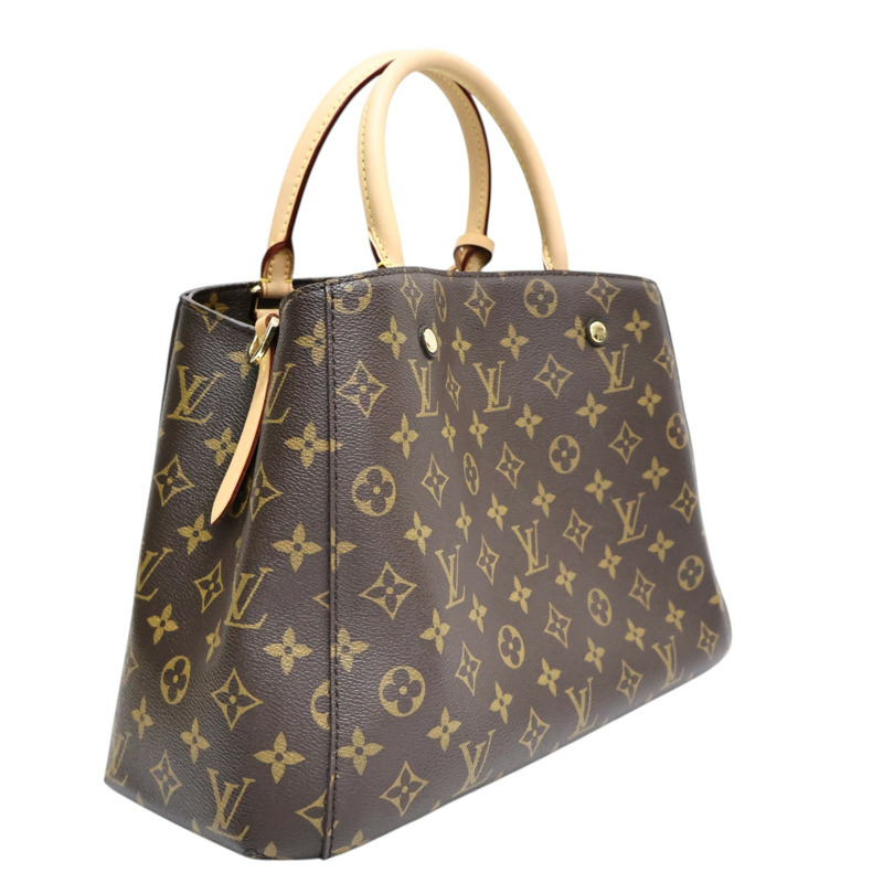 棕色 原花帆布 Montaigne MM 兩用包【LOUIS VUITTON LV 路易威登】 M41056-1