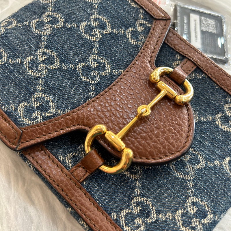 Gucci horsebit 1955 牛仔手機包-6