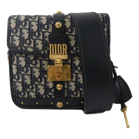 Dior 帆布Oblique Square Dior Addict Flap Bag肩背袋