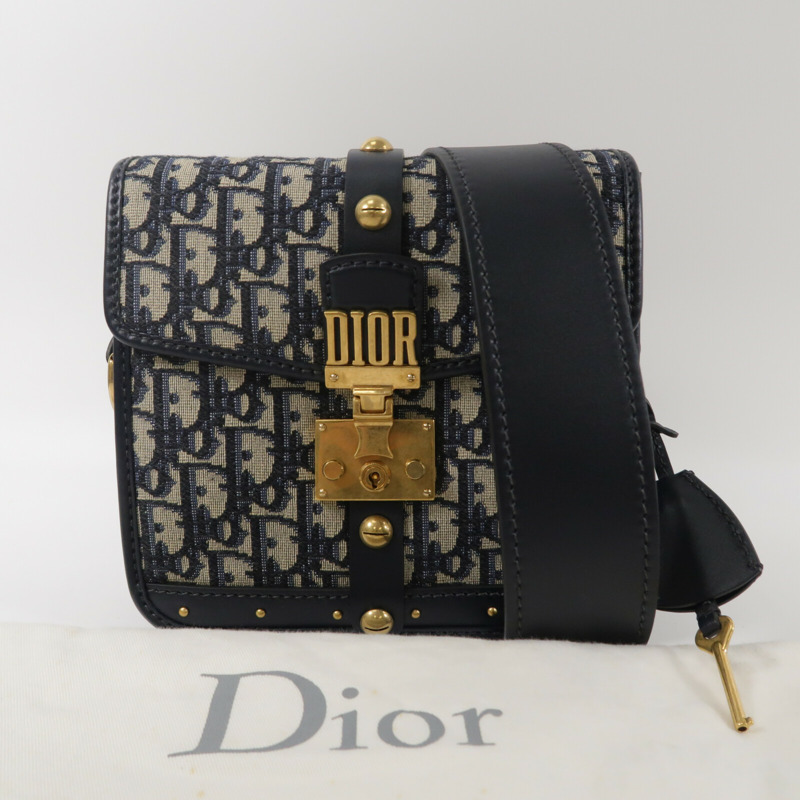 Dior 帆布Oblique Square Dior Addict Flap Bag肩背袋-10