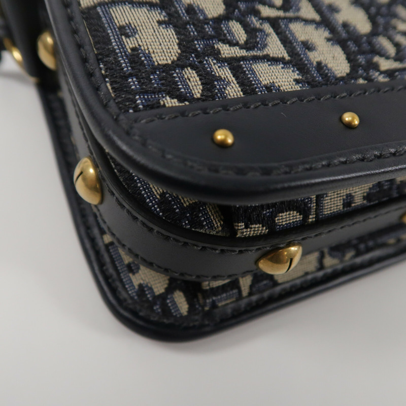 Dior 帆布Oblique Square Dior Addict Flap Bag肩背袋-13