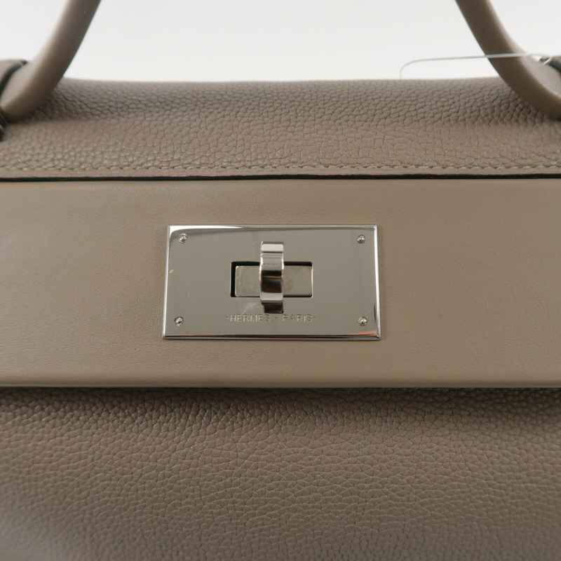 HERMES Togo皮革/Swift皮革24/24 29cm手挽肩背兩用袋Gris Asphalte-6