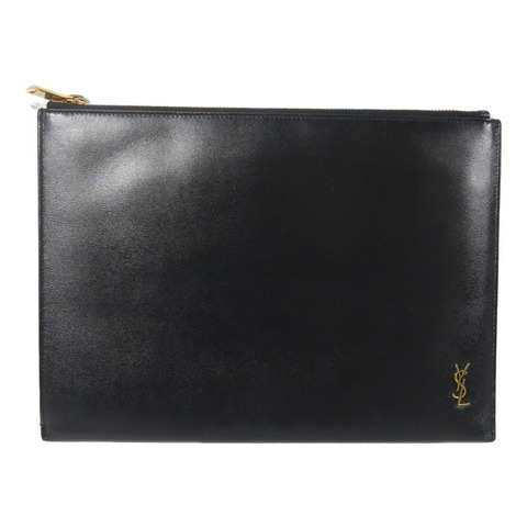 SAINT LAURENT 牛皮皮革Monogram Pouch手拿包
