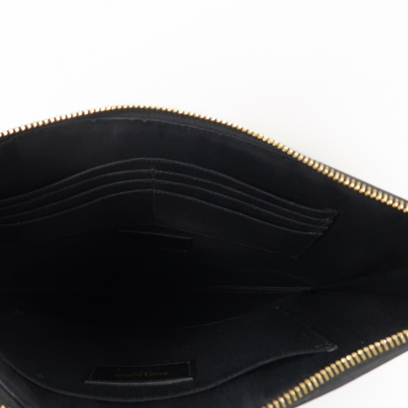 SAINT LAURENT 牛皮皮革Monogram Pouch手拿包-4
