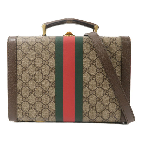 GUCCI 塗層帆布GG Supreme Savoy Medium手挽肩背兩用袋