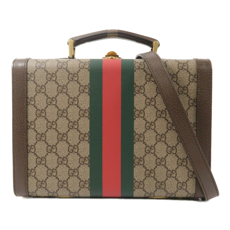 GUCCI 塗層帆布GG Supreme Savoy Medium手挽肩背兩用袋-0