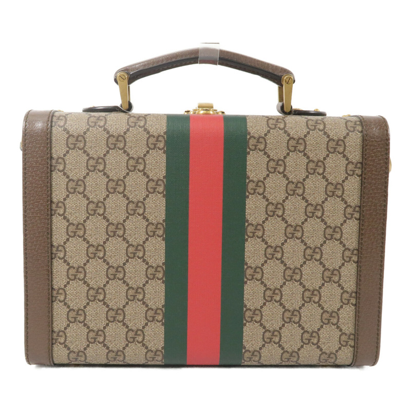 GUCCI 塗層帆布GG Supreme Savoy Medium手挽肩背兩用袋-1