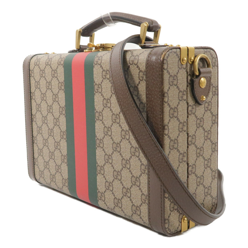 GUCCI 塗層帆布GG Supreme Savoy Medium手挽肩背兩用袋-2