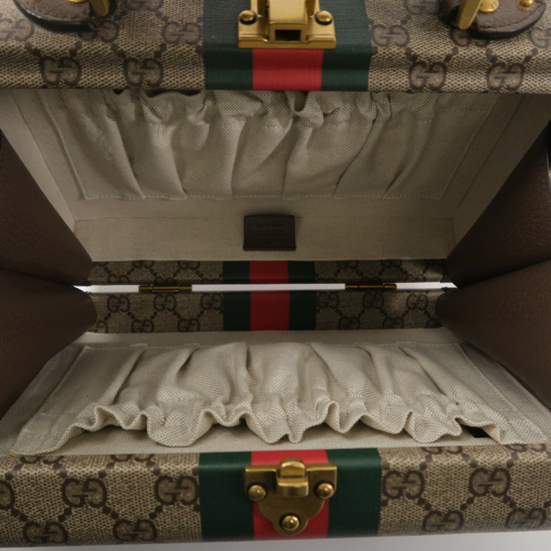 GUCCI 塗層帆布GG Supreme Savoy Medium手挽肩背兩用袋-4