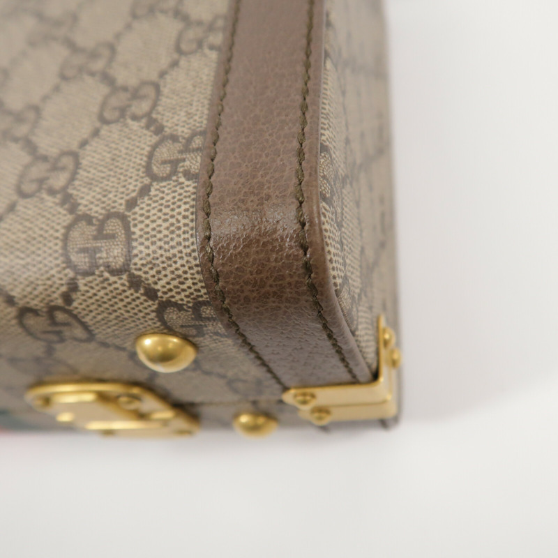 GUCCI 塗層帆布GG Supreme Savoy Medium手挽肩背兩用袋-13