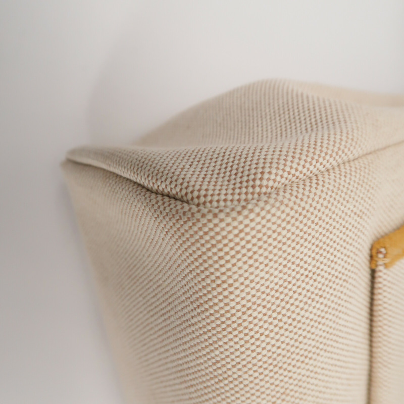 HERMES 帆布Herbag PM (Brides de Gala)手挽肩背兩用袋Gold-12