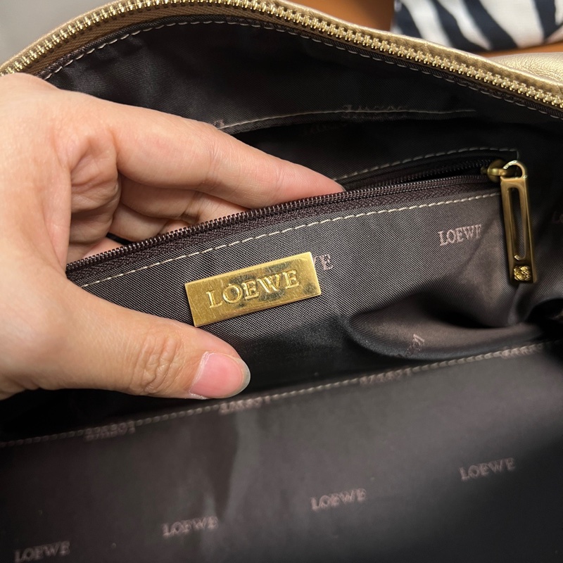羅意威Loewe 香檳金亞馬遜手提包-7