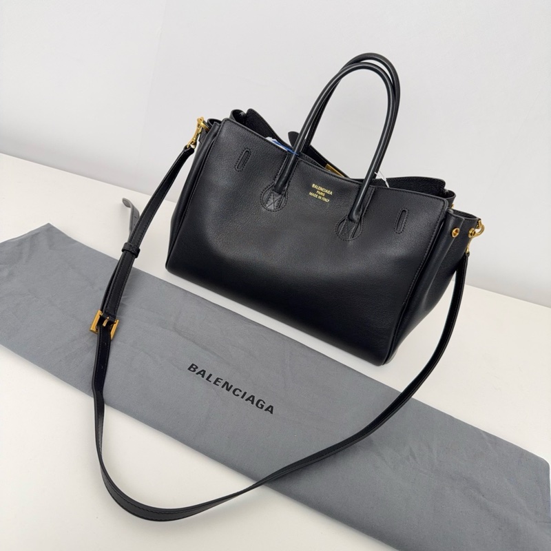 99新✨巴黎世家/BALENCIAGA黑金Bel Air牛皮中號斜挎包手提包 ❤️正品-2