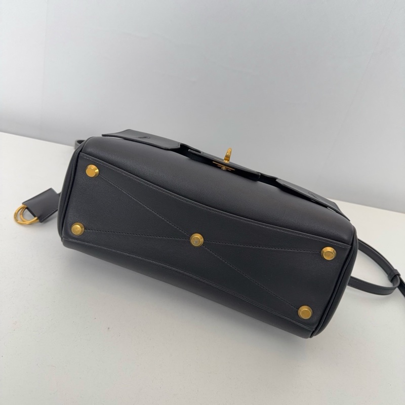 99新✨巴黎世家/BALENCIAGA黑金Bel Air牛皮中號斜挎包手提包 ❤️正品-4