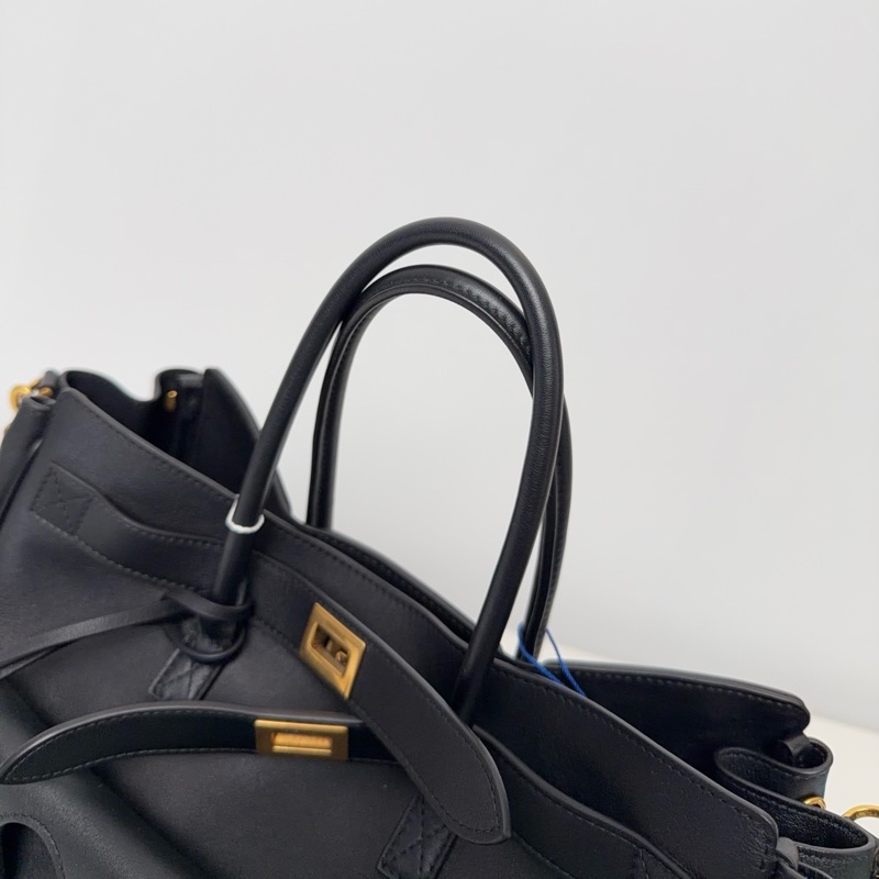 99新✨巴黎世家/BALENCIAGA黑金Bel Air牛皮中號斜挎包手提包 ❤️正品-6