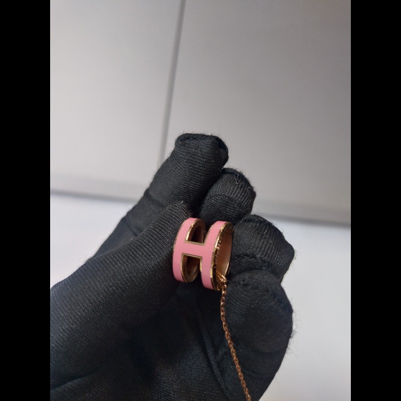 Hermes 金鍊粉H項鍊 Pop H-2