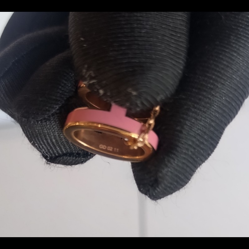 Hermes 金鍊粉H項鍊 Pop H-11
