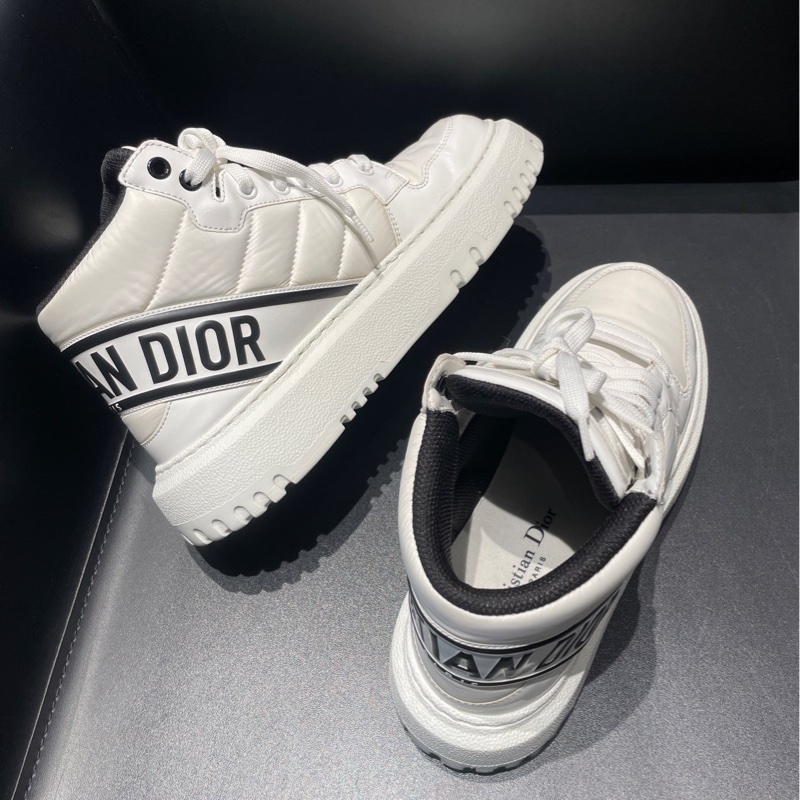 Dior白色字母logo高幫運動鞋 36.5碼 僅試穿-2