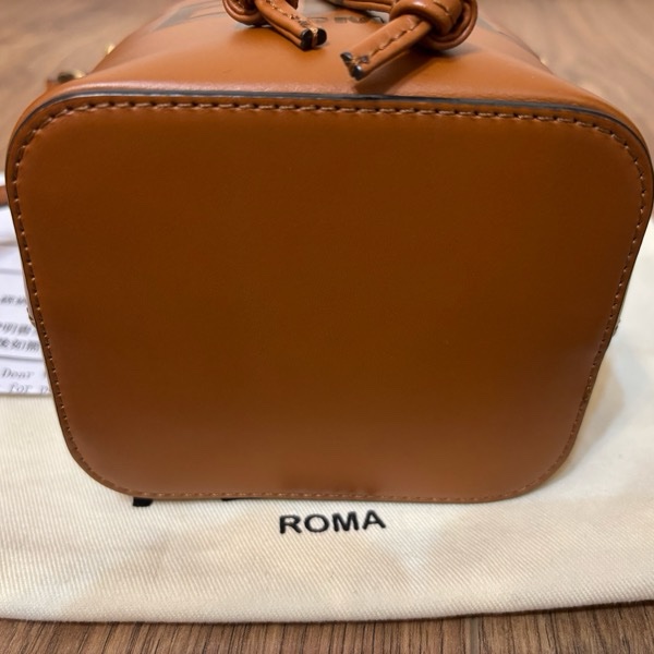 Fendi 8BS010 迷你 Mon Tresor 小牛皮水桶包 棕色-9