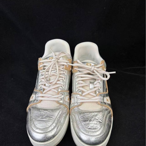 Lv Trainer LV時尚板鞋 男鞋銀色8碼