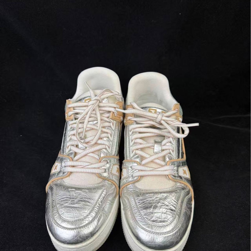 Lv Trainer LV時尚板鞋 男鞋銀色8碼-0