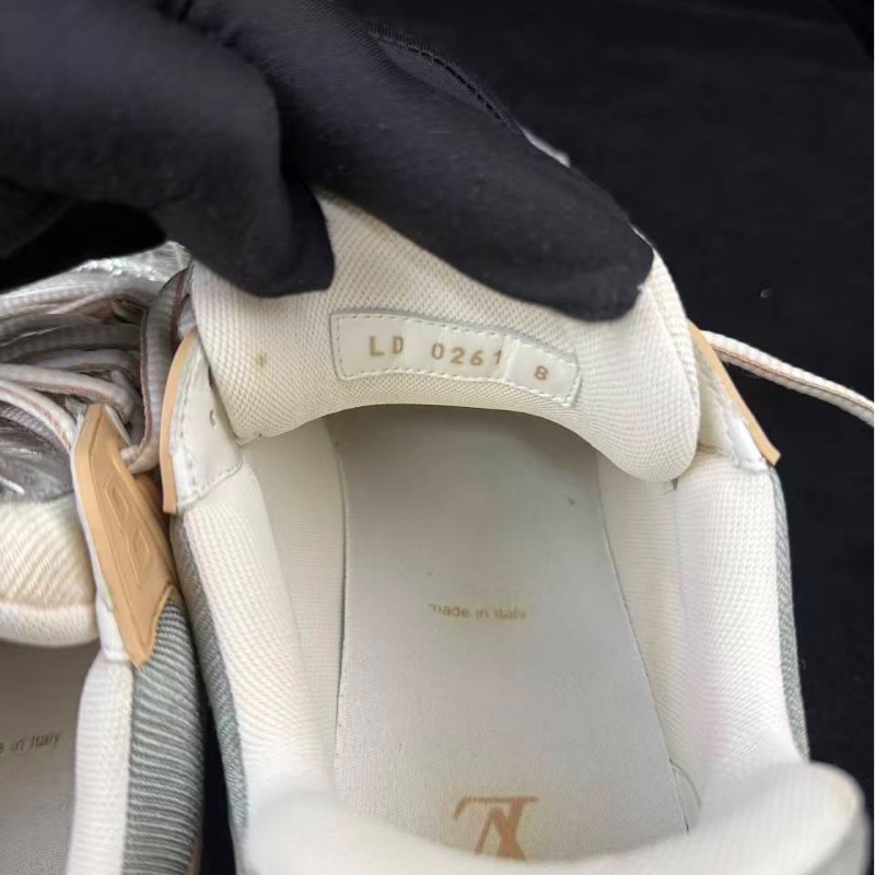Lv Trainer LV時尚板鞋 男鞋銀色8碼-7
