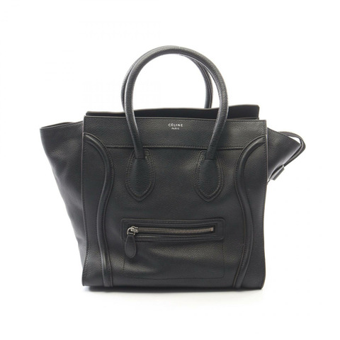 CELINE Luggage Mini Shopper Tote 手提包 165213 黑色皮革 二手 女士
