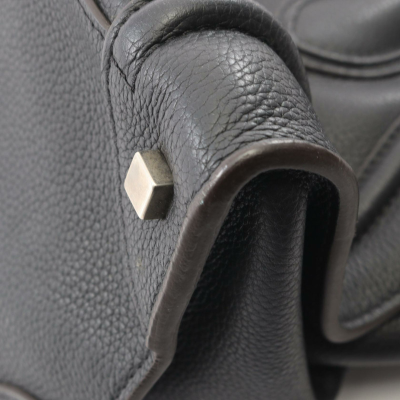 CELINE Luggage Mini Shopper Tote 手提包 165213 黑色皮革 二手 女士-5