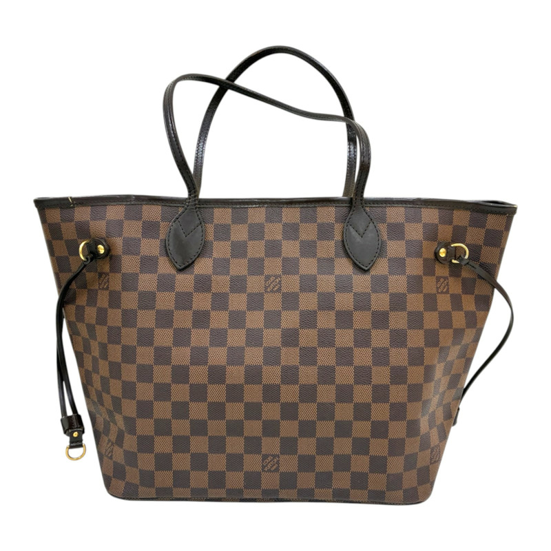 棕色 棋盤格 帆布 Neverfull MM 肩背包【LOUIS VUITTON LV 路易威登】 N41358-0